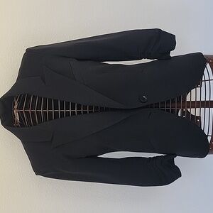 Gibson Notch Collar Blazer with Rouched Sleeve